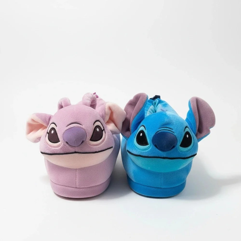 Stitch and Angel 3D Character‎ Scuff Slippers! NWT! Size 2/3 Little Girls!
